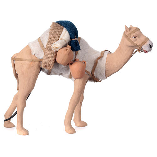 Camelo em movimento para presépio napolitano figuras altura média 24 cm 1