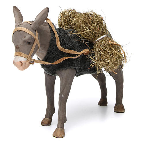 Asino in movimento 24 cm presepe napoletano 2