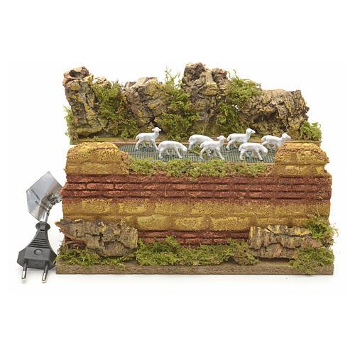 Animated nativity scene figurine, moving herd 25 x 14cm 1