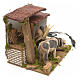 Animated manger scene setting, cowshed 8 cm s5
