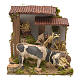 Animated manger scene setting, cowshed 8 cm s1