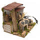 Animated manger scene setting, cowshed 8 cm s2