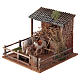 Animated nativity figurine, stable with moving horses 15x23x20cm s2