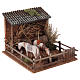 Animated nativity figurine, stable with moving horses 15x23x20cm s3