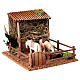 Animated nativity figurine, stable with moving horses 15x23x20cm s3