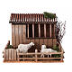 Bergerie avec moutons animation crèche 14,5x23x20 cm s1