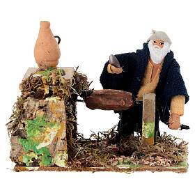 Animated manger scene setting, barbeque 8 cm
