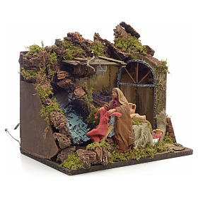 Crèche Napolitaine: Blanchisseuse 12 cm mouvement crèche Napolitaine