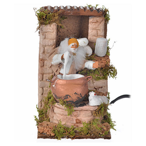 Animated nativity scene figurine,6cm cheese maker 14x9cm 1