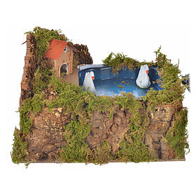 Movimientos para el Belén: Cisnes en agua movimiento 12x18