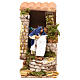 Animated nativity scene figurine, washerwoman 8cm s1