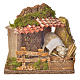 Animated nativity scene figurine, sheep and straw stack 15-25cm s1