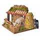 Animated nativity scene figurine, sheep and straw stack 15-25cm s3