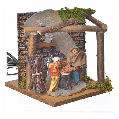 Animated nativity scene figurine, chestnut seller, 10 cm 2