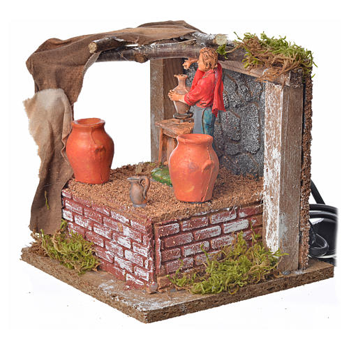 Animated nativity scene figurine, potter, 10 cm 2