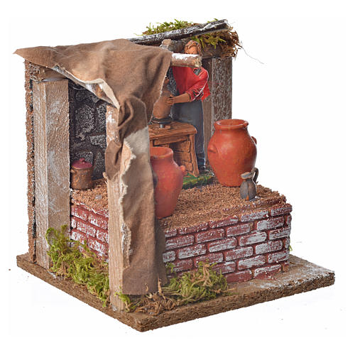 Animated nativity scene figurine, potter, 10 cm 3