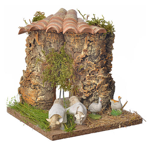 Animated nativity scene figurine, sheep browsing 12-18cm 1