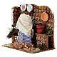 Animated nativity scene figurine, woman cooking 8cm s2