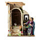 Neapolitan Nativity figurine, moving lady with hens, 10 cm s1