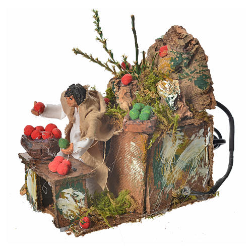 Animated nativity scene figurine, apple seller, 8cm 2