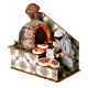 Animated nativity figurine, pizza maker in terracotta with LED 1 s2