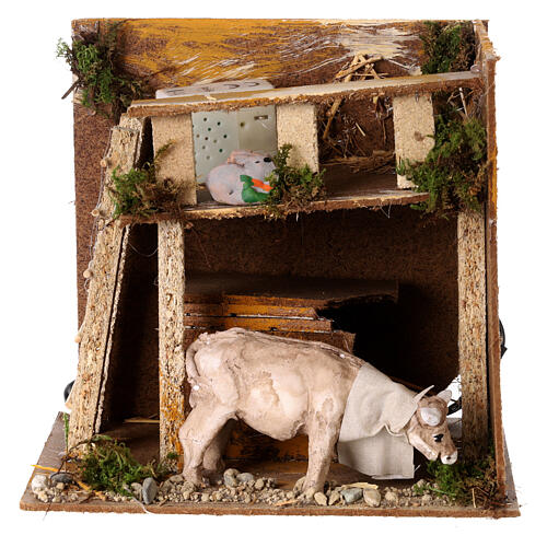 Animated nativity figurine, cow, 7cm 1