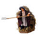 Farmer with hay, animated Neapolitan nativity, 10cm s1