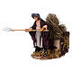 Farmer with hay, animated Neapolitan nativity, 10cm s2