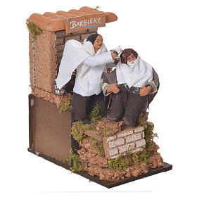 Movimientos para el Belén: Barbero 8 cm movimiento para Belén 9x14x16,5