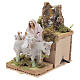 Shepherd with donkey, 8cm animated nativity s2