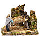 Shepherds with wheat, 12cm animated nativity s1