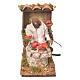 Shepherd with meat, 8cm animated nativity with fire LED s5