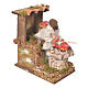 Shepherd with meat, 8cm animated nativity with fire LED s6