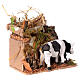 Animated eating ox, for nativities measuring 10cm s3