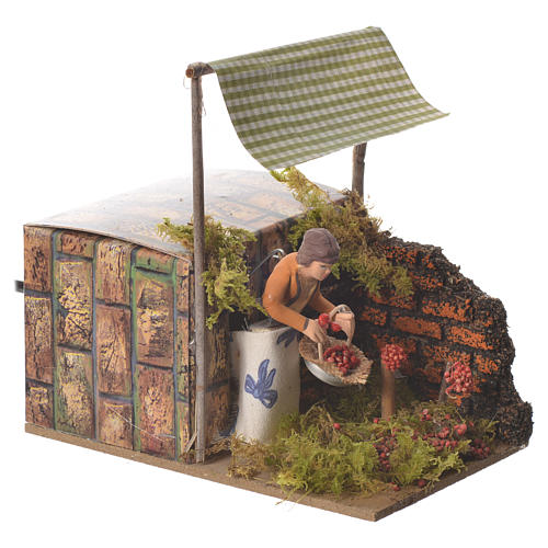 Woman with basket, 7cm animated nativity 2