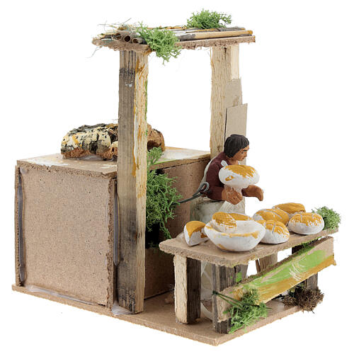 Venditore di pane 7 cm movimento presepe 3
