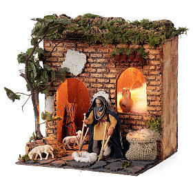 Animated beggar 10cm Neapolitan Nativity