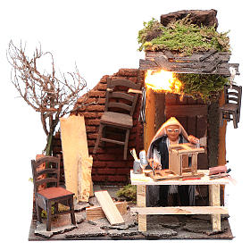 Presepe Napoletano: Aggiustatore di sedie 10 cm movimento presepe Napoli