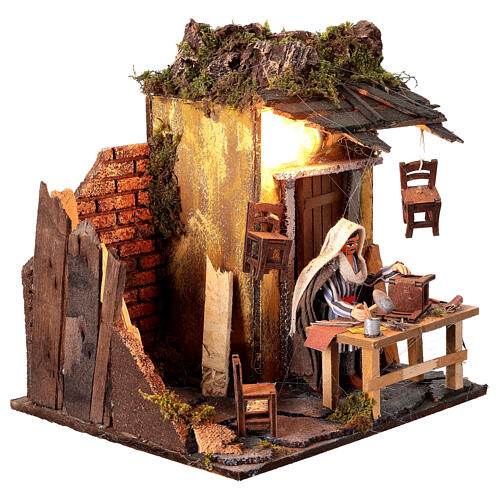 Aggiustatore di sedie 10 cm movimento presepe Napoli 3