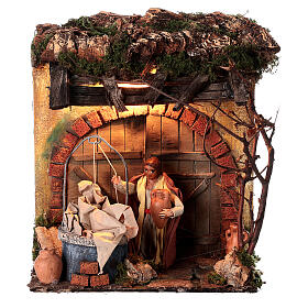 Woman at the well 10cm Neapolitan Nativity, animated figurine