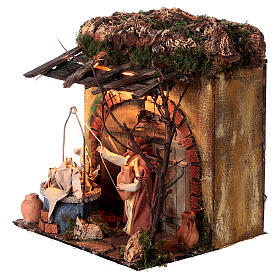 Woman at the well 10cm Neapolitan Nativity, animated figurine