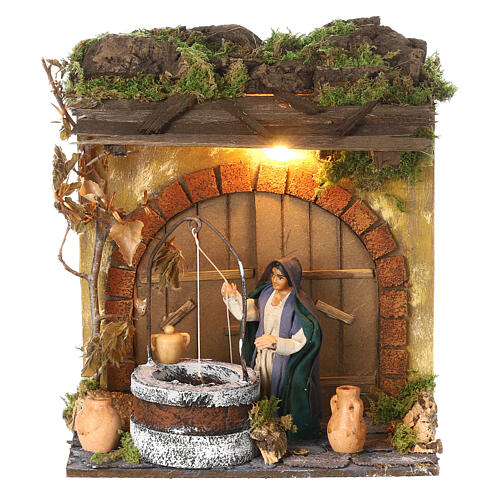 Woman at the well 10cm Neapolitan Nativity, animated figurine 5