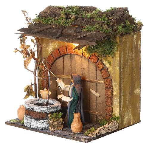 Woman at the well 10cm Neapolitan Nativity, animated figurine 6