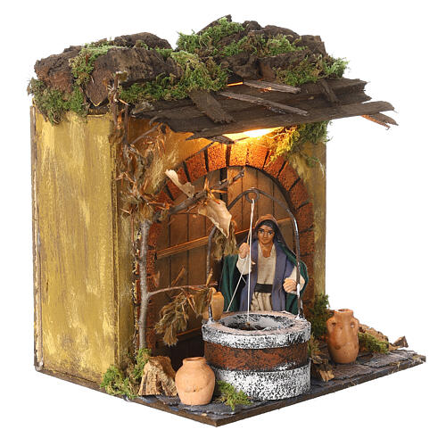 Woman at the well 10cm Neapolitan Nativity, animated figurine 7