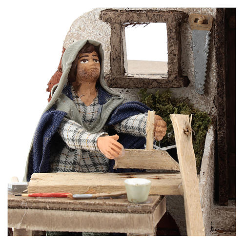 Animated carpenter 10cm Neapolitan Nativity 2