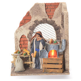 Animated woman with corn 10cm Neapolitan Nativity