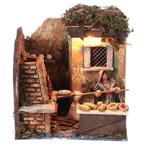 Animated baker 10cm Neapolitan Nativity 1
