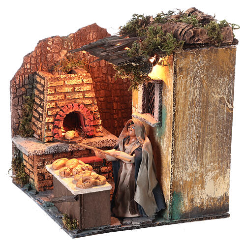 Animated baker 10cm Neapolitan Nativity 3