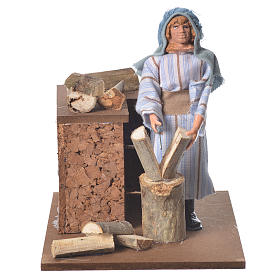Arabian woodcutter, animated nativity figurine 12cm