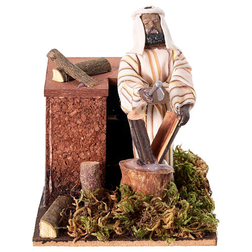 Arabian woodcutter, animated nativity figurine 12cm 1